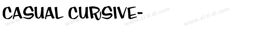 Casual Cursive字体转换